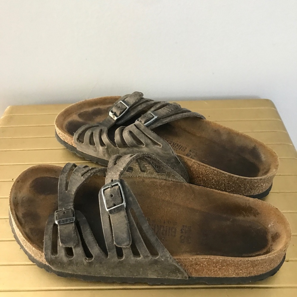 Brown Granada leather Birkenstocks